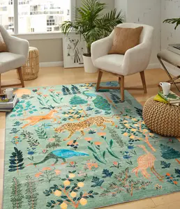 【Black Friday & Cyber Monday Deals】YIHOUSE Animal Pattern Area Rug – Machine Washable, Non-Slip, Easy to Clean, Multiple Colors for Living Room, Bedroom & Kids Room Home Decor