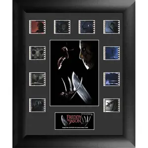 212 MAIN S1 Mini Montage Framed Artwork - Limited Edition Horror Films Collectible with Film Cell Clips, Sports Collectibles Accessory, Artistic Wall Print Decoration