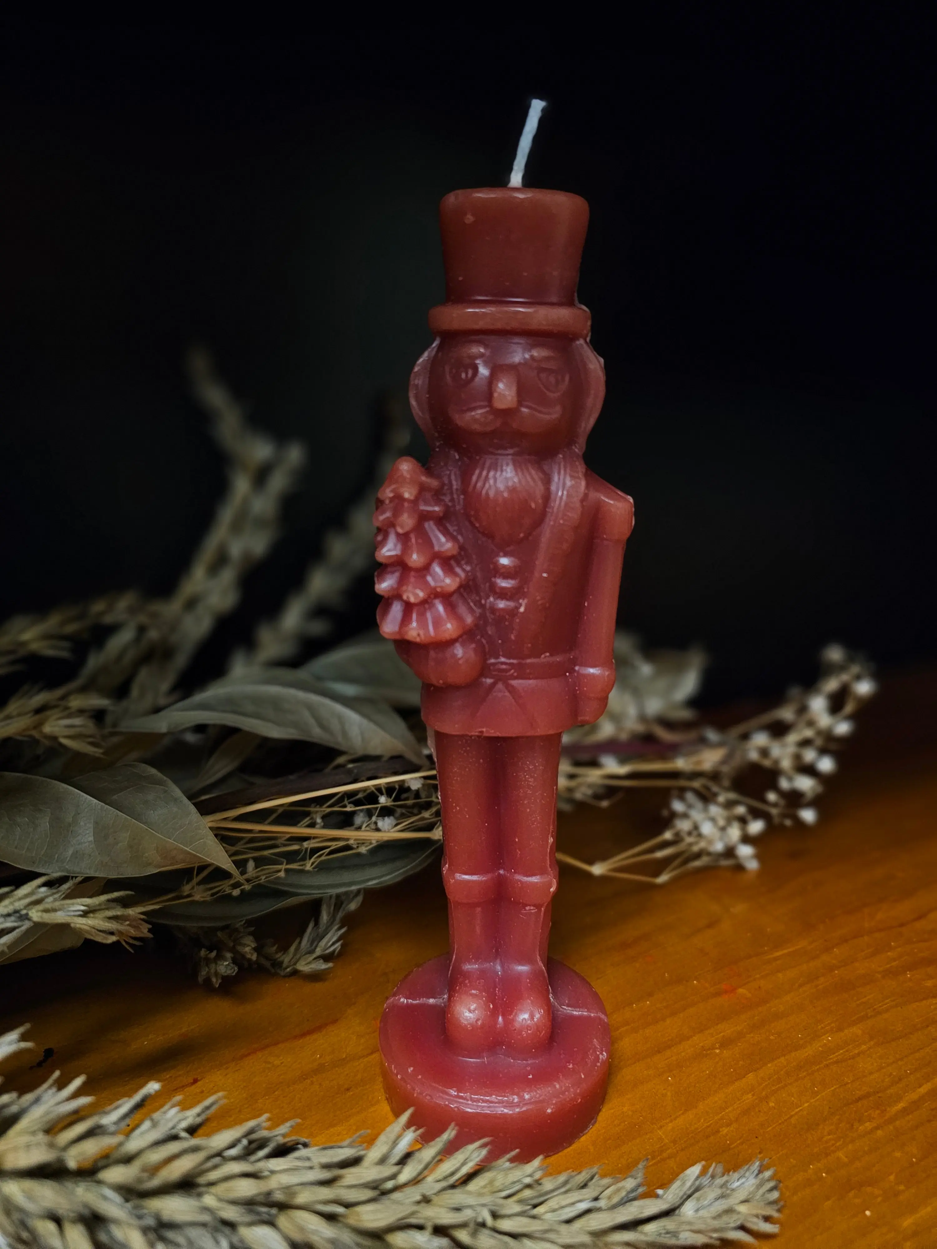 Nutcracker Figure Candle 7.5" (Rust)