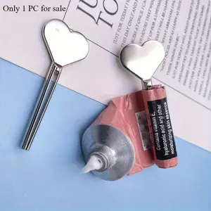 1pc Metal Manual Toothpaste Squeezer, Stainless Steel Dispenser, Hand Cream Squeezer, Roller Set, Bathroom Accessories