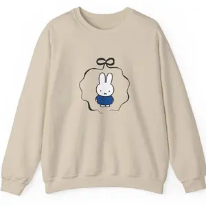 Cute Miffy Sweatshirt, Coquette Sweatshirt, Miffy Apparel, Miffy Sweatshirt, Gift for miffy lovers, Coquette miffy, Gift for best friend2