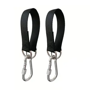 2 Pcs Heavy-Duty Hammock Straps with Safety Carabiners – Durable hanging strap set for hammocks, camping and outdoor use. Strong fabric design for secure setup, perfect hammock accessory for travel, backyard or park relaxation.