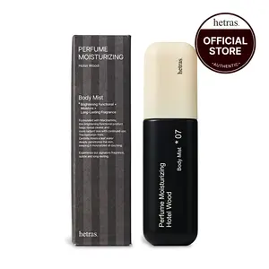 [hetras] Perfume Body Mist, Hotel Wood | Moisturizing Niacinamide Body Spray | Body Glow, Smooth Skin | for Texture & Uneven Skin tone | Long-Lasting Skin Scent | Korean Skincare, 4.06 Fl.Oz