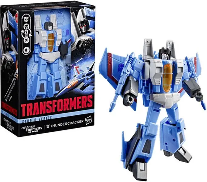 Transformers: The Movie Studio Series Voyager Class Thundercracker 6.5 inches (16.5 cm) Collectible Action Figurine - Converts Between Robot and Jet Mode, Choking Hazard Small Parts, Gift for Transformers Fans