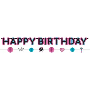 Internet Famous Double Birthday Banner Set - Pink, Blue, Black