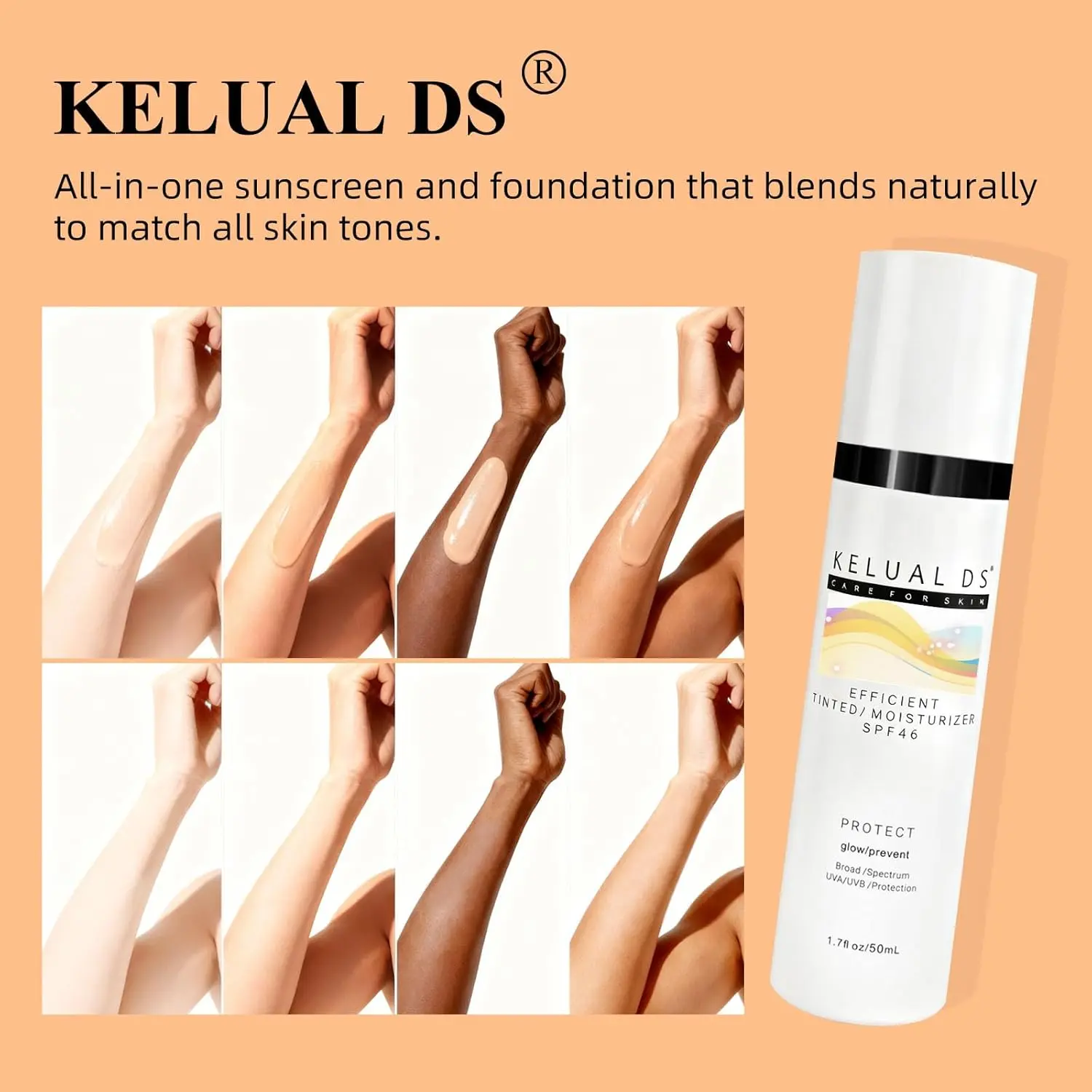 KELUAL DS Anti-Aging Tinted Face Moisturizer & Sheer Face
