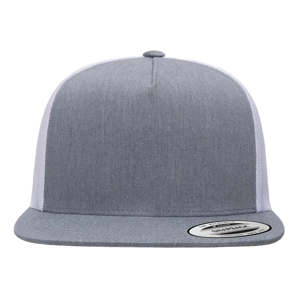 Heather Gray/White Flat bill