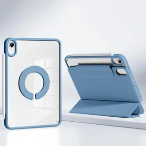 Slim Hard Translucent Back Tablet Cover, 1 Count Tablet Case with Pen Holder, Tablet Protective Cover, Tablet Casing, Tablet Accessories for iPad Pro 7th 13 inch (2024 M4)