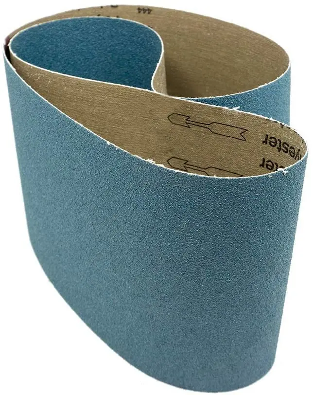6 x 48 Inch Sanding Belts with Zirconia Grains, Sand Paper for Metal Grinding, Sanding,  Polishing, Surface Blending Belt Sander Paper Belt for Woodworking (2 Pack), 80 Grit