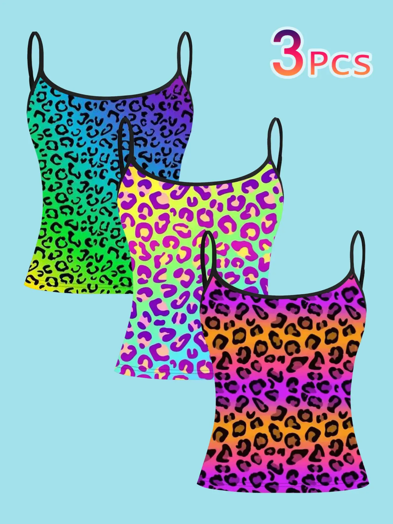 Women's Slim Fit Strapless Top, Neon Gradient Wild Style, All-Season Casual Wear, Without Collar Design, Perfect for Daily