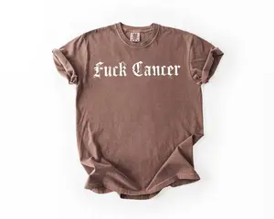 Comfort Colors Fuck Cancer Shirt, Old English Cancer Awareness Tee, Bold Cancer Support Gift, Breast Cancer Fighter T-Shirt