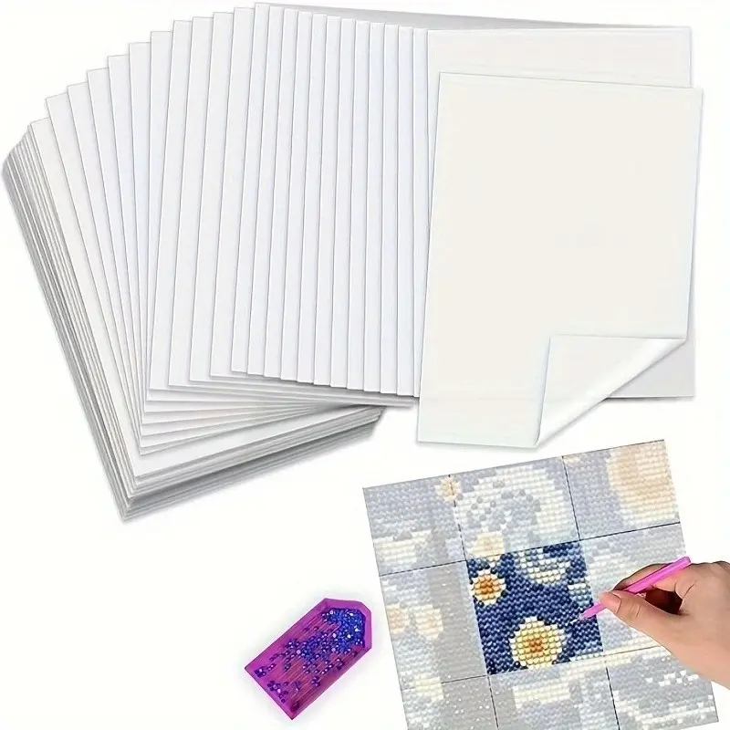 Diamond Painting Release Paper, Double-Sided Non-Stick 15x10 Cm, Replacement Cover for 5D Diamond Art Accessories and Tools, DIY Supplies