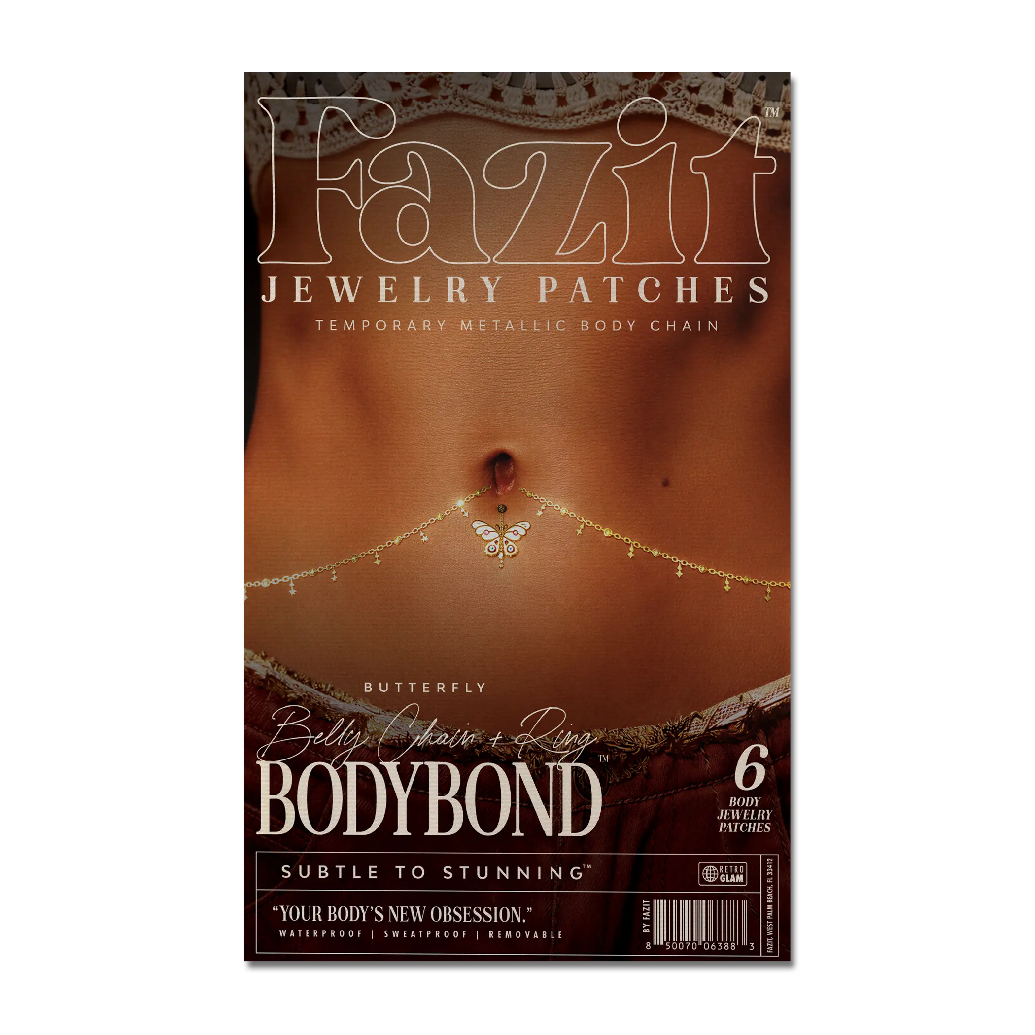 Butterfly Belly Chain + Ring Bodybond Butterfly Belly Chain + Ring Bodybond