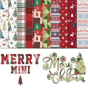 Christmas Series Heat Transfer Vinyl Sheets, 10 Pcs 25cm X 30cm DIY Iron-On Htv Stickers for T-Shirts Bags Hats Pants