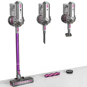 ROOMIE TEC R3 Cordless Stick Vacuum Cleaner, Fadeless Suction Power for Floor and Carpet, Up to 43 Min Powerful Battery, Bagless, Large Capacity, Extra Wide Roller, LED Headlights, and HEPA Filtration