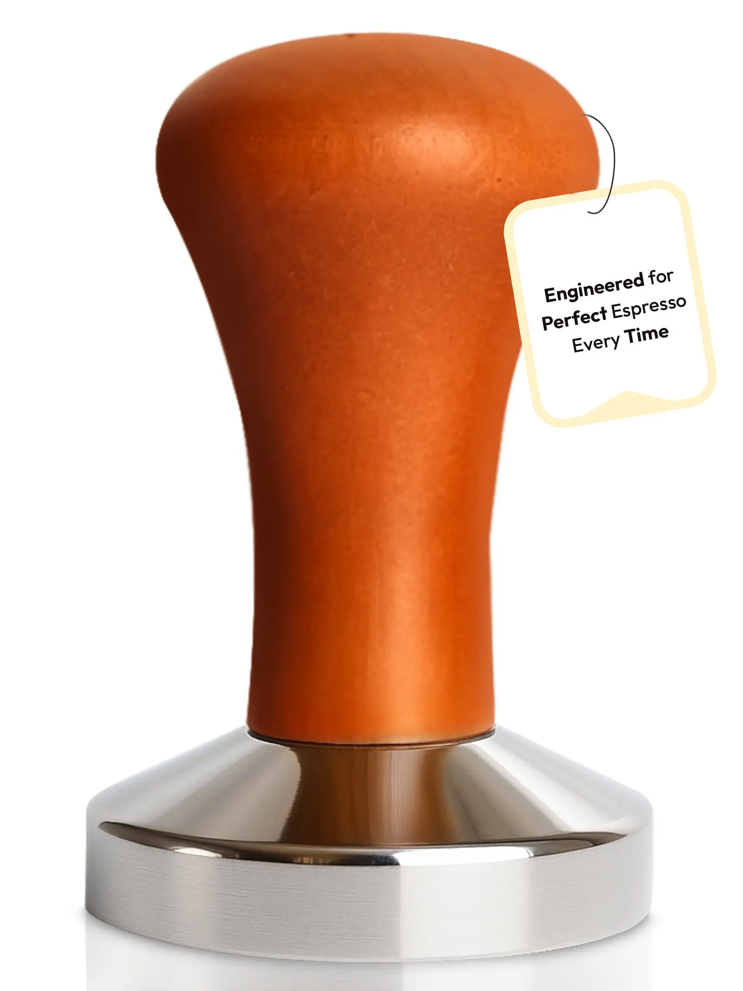 Wooden Handle Tamper 54mm – Professional Stainless Steel