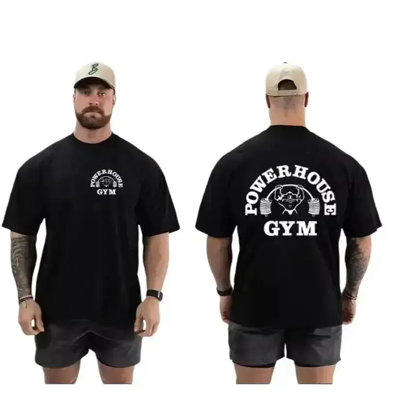 Powerhouse Gym Bodybuilding T-Shirt, Vintage Gym Muscle Gym Tee for Men,  Workout Fitness Shirt, Classic Gym Wear Pump Cover  lsj08