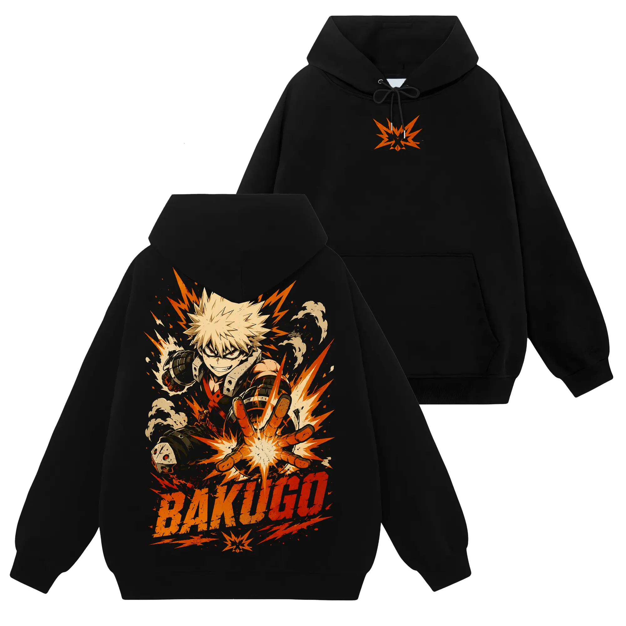 [Shinobi Shop] Bakugo Katsuki - My Hero Academia #98 Hoodie T-Shirt Sweatshirt, Retro Vintage Unisex Graphic 90s Cotton, Gift For Wibu, Anime Manga Y2K Streetwear Apparel Everyday