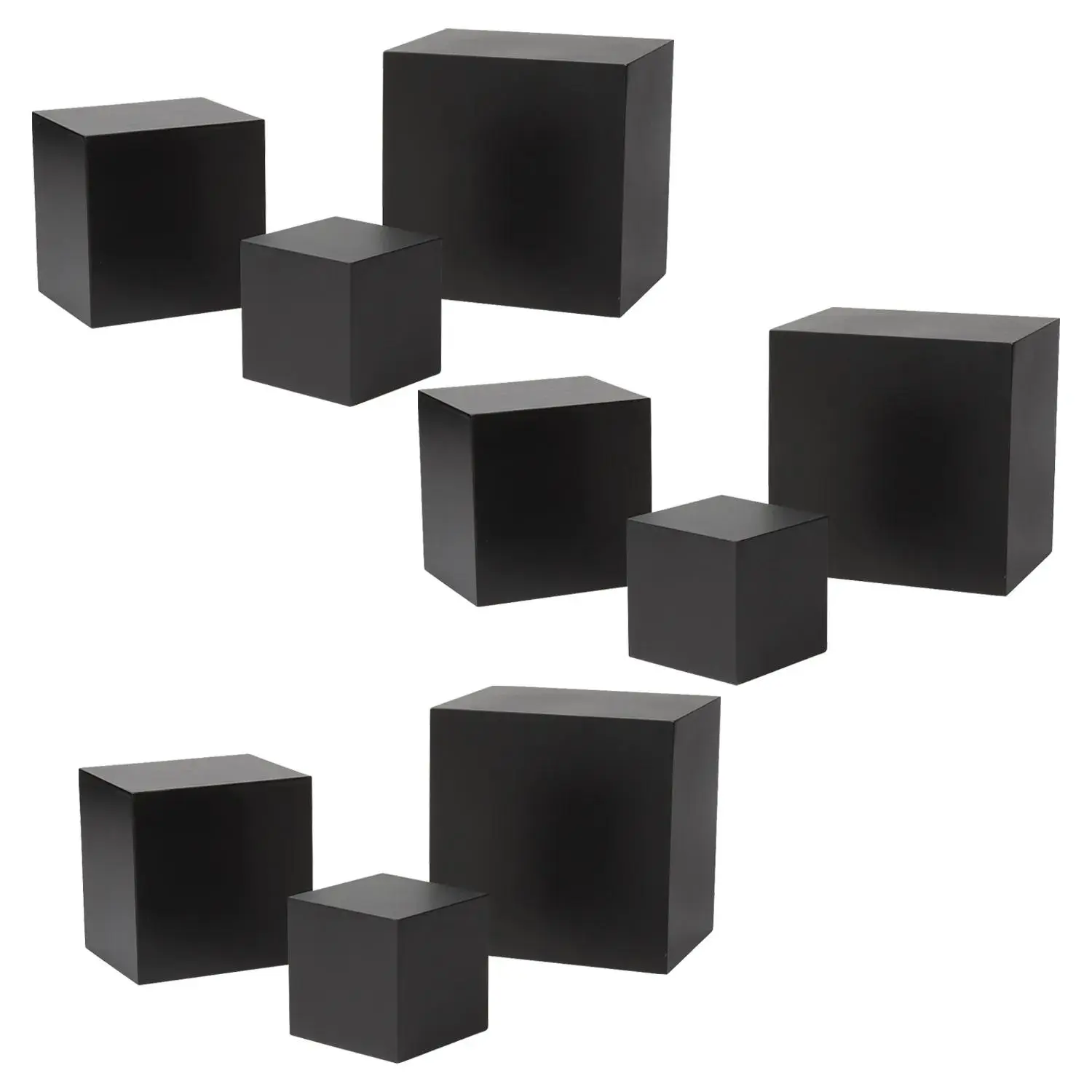 9-Pc. Black Wooden Buffet Riser Set, Ideal for Event Organizers, Graduation Celebrations, Suitable for All Ages