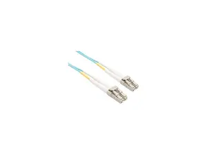 3 Meter OM3 10Gig Fiber Optic Cable, Aqua, PVC OFNR Jacket 50/125 Micron Multimode Duplex, LC-LC
