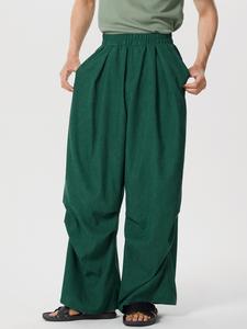 incerun mens wide leg pockets long pants casual loose baggy trousers bottoms