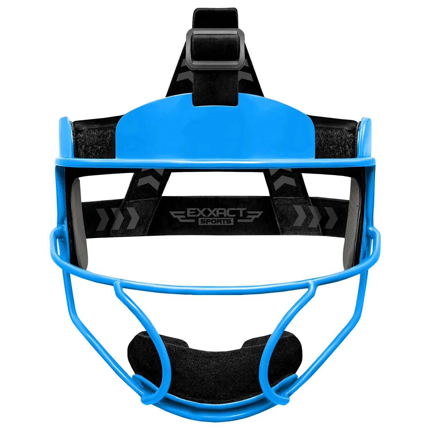 Exxact Sports Women's Softball Fielding Mask, Alloy Steel with High-Density EVA Foam Padding, Confidence-Boosting Design, Ponytail Slot, Machine Washable Liner, Comfortable Adjustable Fit for Adult & Youth, Wide Vision, Female