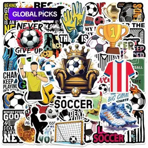 50pcs Inspirational Football Series Suitcase Graffiti Stickers, Phone Cases, Laptops, Helmets, Skateboards, Waterproof Decorative Stickers, DIY Creative Stickers #GLOBAL PICKS