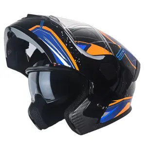 Motorcycle Helmet, DOT Certified Flip-Up Helmet, ABS Material Motorcycle Helmet, Motorcycle Accessories for Men & Women