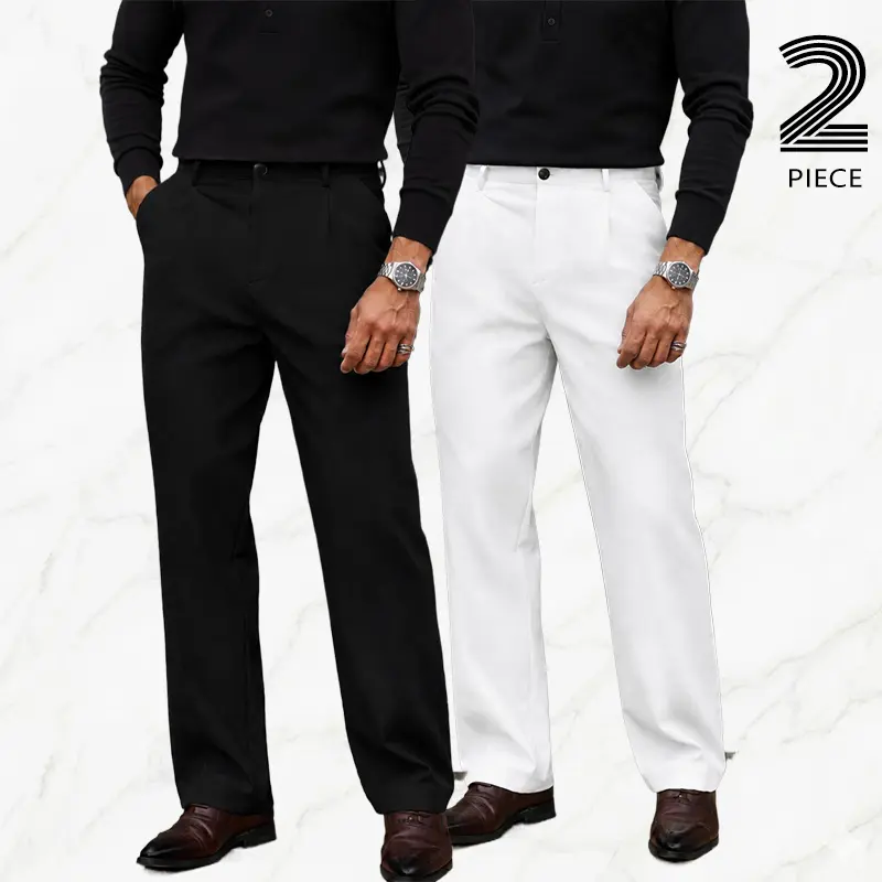 Men's Classic Menswear Professional Stretch Straight Trousers - Loose, Versatile Pants for Office Workers.Summervibes