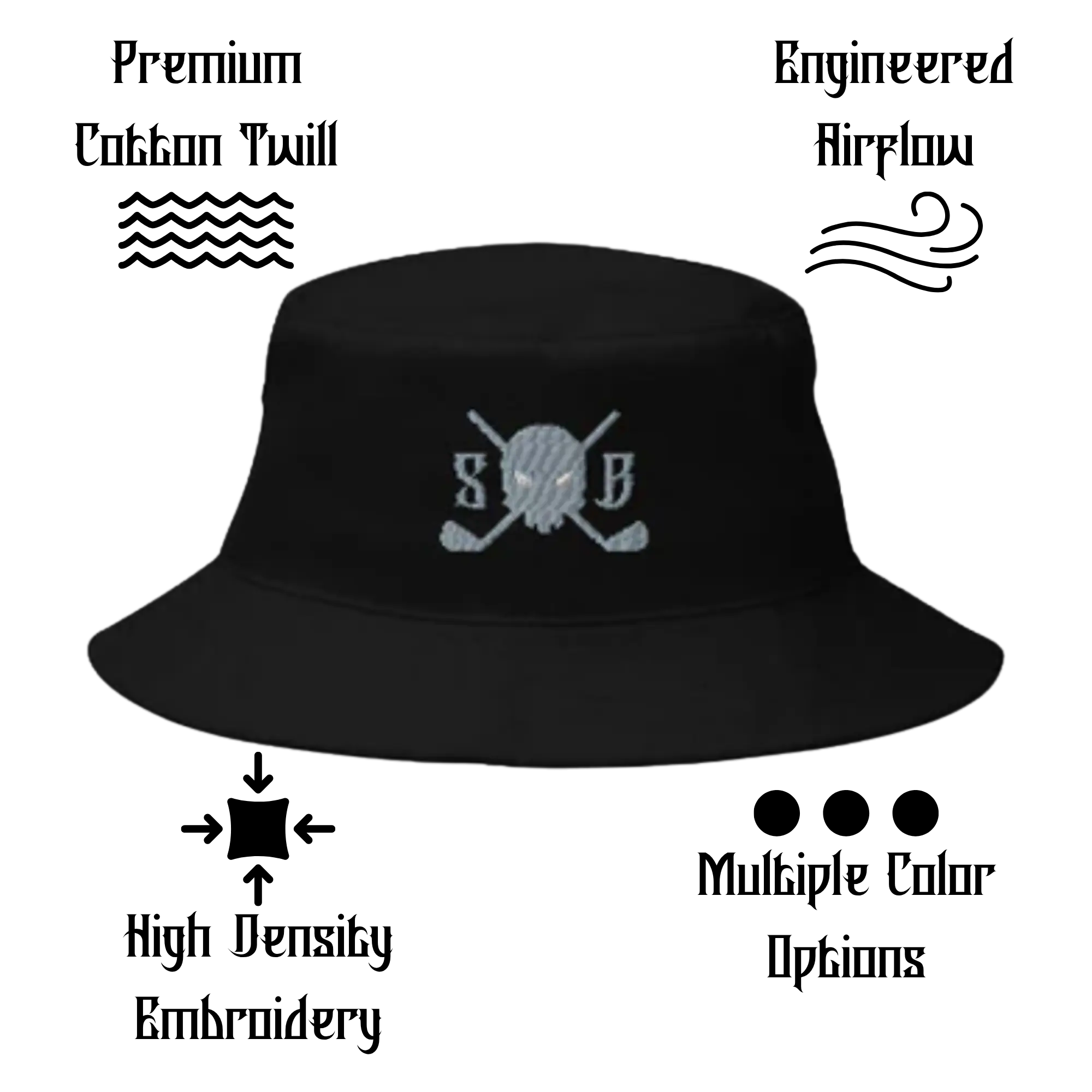 S&B Lightweight Golf Sun Bucket Hat, Lightweight Golf Hat Sports Outdoor Hats Outdoor Hat