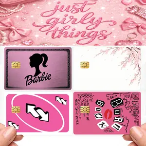 Game Merch Co Reverse Girly Custom Credit Card Cover Pop Culture Vinyl Skin Stickers 3.36" x 2.12" Durable Easy Apply NFC Cutout