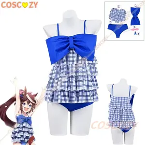 Umamusume Tokai Teio Cosplay Costume Wig Pretty Derby Tōkai Teiō Cosplay Swimwear Outfit Bathing Suit Tail For Hallowmas Party