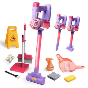 Cleaning Set Toy, Pretend Play Set, Holiday Gift Choice, Vacuum Cleaner Can Be Started, Suitable for Ages 3+, Includes 3 X 1.5v Aaa Batteries Required