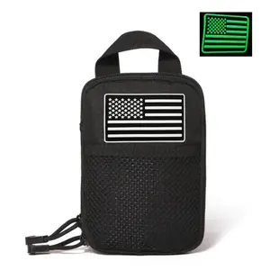 Tactical EDC Waist Pack Molle Compatible Mini Tool Storage Bag Nylon Utility Pouch for Hiking Electronic Accessories Multitools Tactical Gear Organizer