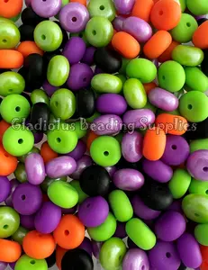14mm Halloween Abacus silicone beads - Halloween mixed colors