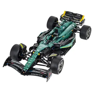 Aston Racing Building Blocks Formula Speed Upgrade Electroplated Track Car Construction Set, High-End Toy, Holiday Gift for Boys