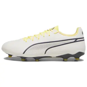 Puma King Pro AG/FG Men's Soccer Cleats - Tan Black, House White Sports Shoes - Maison Mihara Official Pair