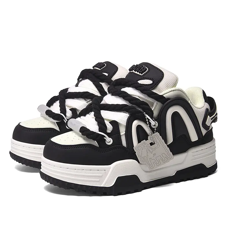 QAND Nonslip Trainers for Women and Men, Chunky Thick Soled Platform Footwear with 5cm Height Lift, Thick Soled Trainers, Plastic, Grip, Synthetic, Casual Trainers