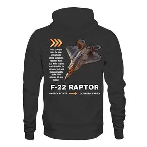 F-22 Raptor Stealth Fighter Graphic Hoodie