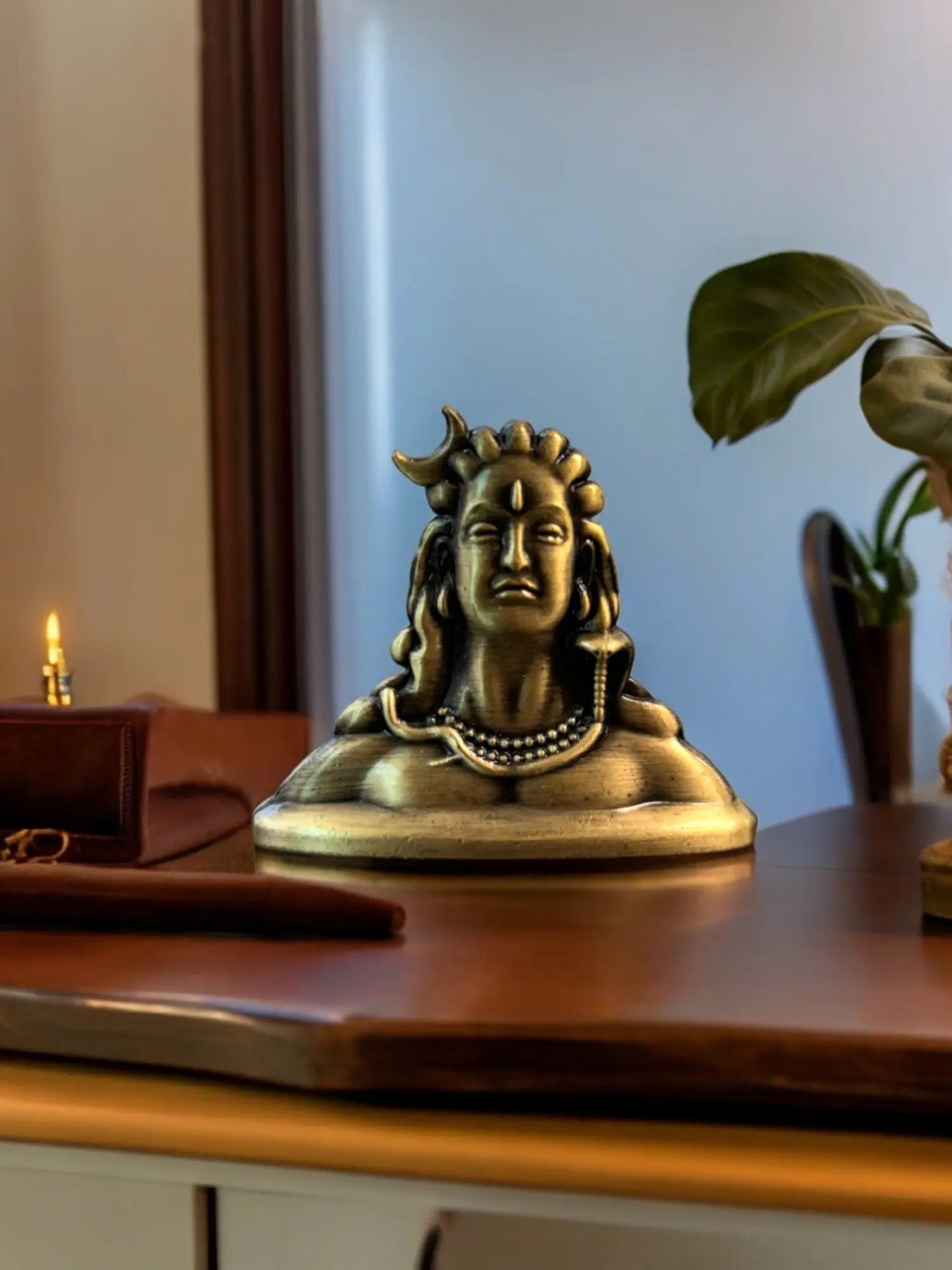 Beautiful Golden or Bronze Small Size Statue or Idol for Car Dashboard, Pooja , Office Table Showpiece , Gift