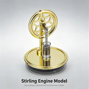 Low-Temperature Stirling Engine Model, DIY Science Project, Physics Education Desk Ornament, Ideal for Science Enthusiasts