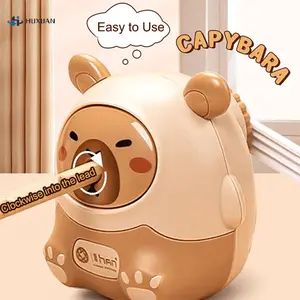 Kawaii Capybara Pencil Sharpener, a Creative Stationery Item for School And Office, Measuring 80*80*100Mm, from Korea.