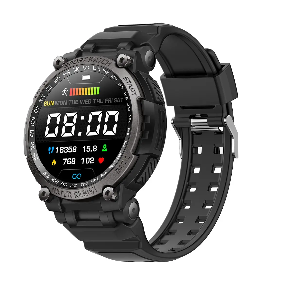 Multifunctional Outdoor Smart Watch, 1.53 Inch HD Screen, 290mah Long Lasting Battery, Magnetic Charging, Ip67 Waterproof, Wireless Phone Call,  Pedometer, Outdoor Compass, Call Reminder, Multi Sport Mode, Sedentary Reminder, SMS Reminder Push