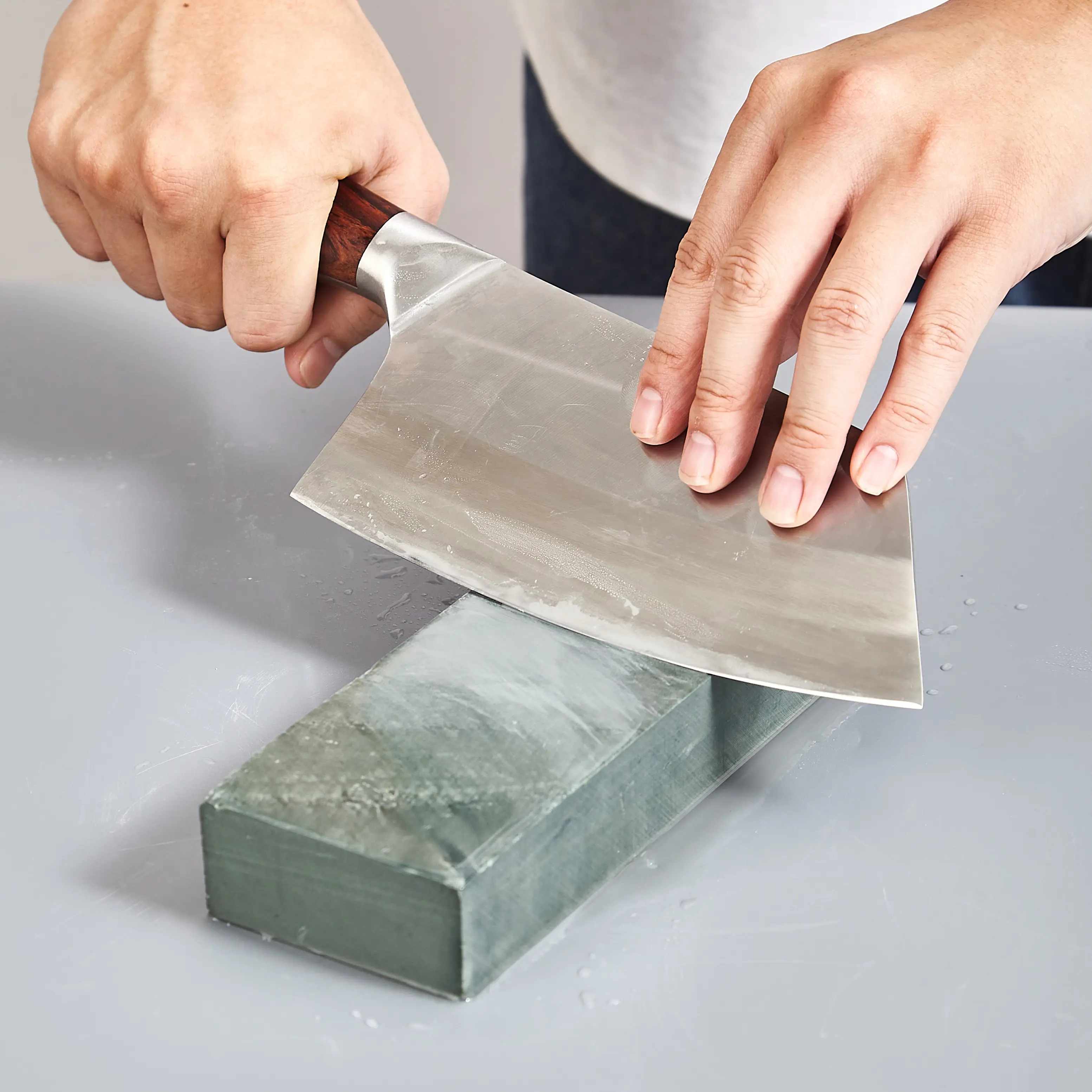 3000-Grit Natural Ultra-Fine Whetstone Knife Sharpener - Manual Kitchen Gadget for Kitchen, Outdoor Cutting Tool Use