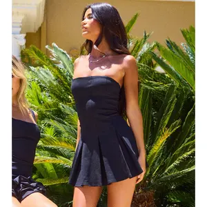 Just Add Plans Strapless Skater Dress