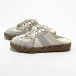Women Mules Shoes Sports Round Toe Flat Female Footwear Casual Sneakers Clogs Platform Summer Slip On Creeper Baotou slippers