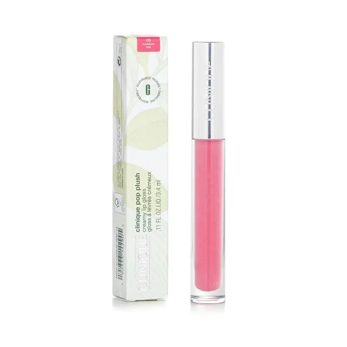 CLINIQUE Pop Plush Creamy Lip Gloss - #05 Rosewater Pop, Makeup Cosmetic with Hyaluronic Acid, Shea & Avocado Infusion