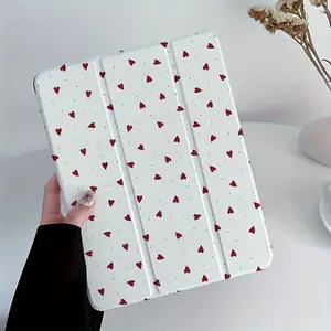 Simple Red Little Heart Samsung Tablet Case for Galaxy Tab S7+ / S8+ / S9+ / S9 FE+ / Tab S6 Lite / Tab A7 / A8 / A9+