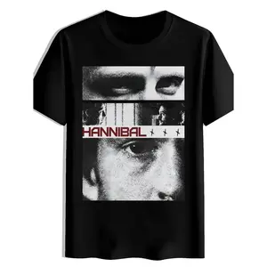 Men's Hannibal TV Show/Movie Inspired T-Shirt Iconic Hannibal Lecter Logo Character Portraits Casual Short Sleeve Round Neck Tee