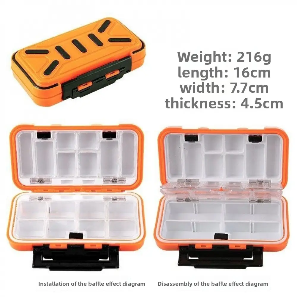 16-slot Lure box (medium Size - Orange)